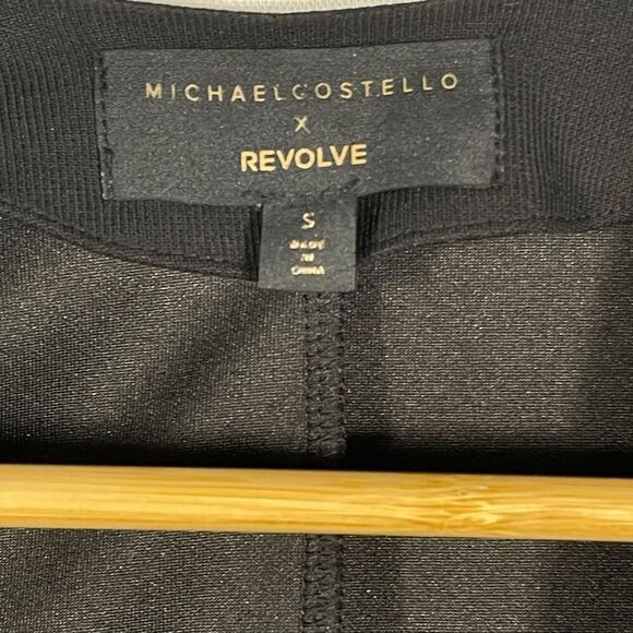 Michael Costello X Revolve Black Plunging Cut Outs Beatrix Mini Dress Size Small - Picture 2 of 6